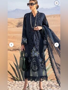 Embroidered luxury Maria B lawn dress suit